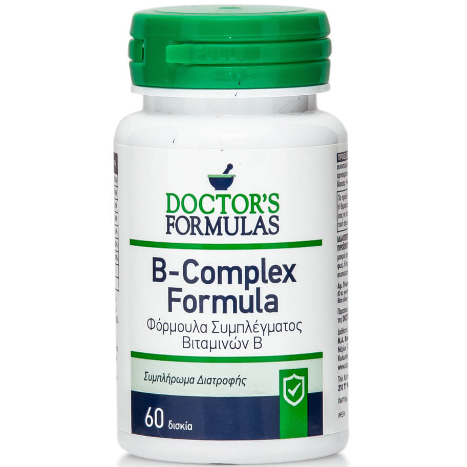 Doctor’s Formulas B-Complex Formula Συμπλήρωμα Διατροφής, Φόρμουλα του Συμπλέγματος Β 60 Tabs
