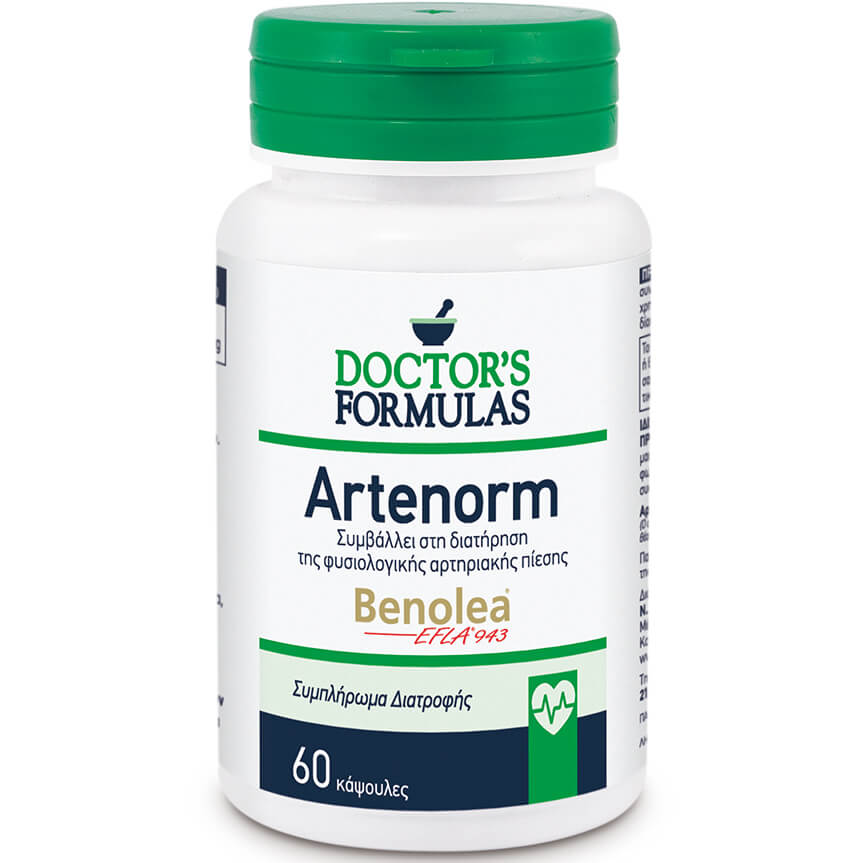 Doctor’S Formulas Artenorm Συμπλήρωμα Διατροφής που Συμβάλλει στη Διατήρηση της Φυσιολογικής Αρτηριακής Πίεσης 60 Caps