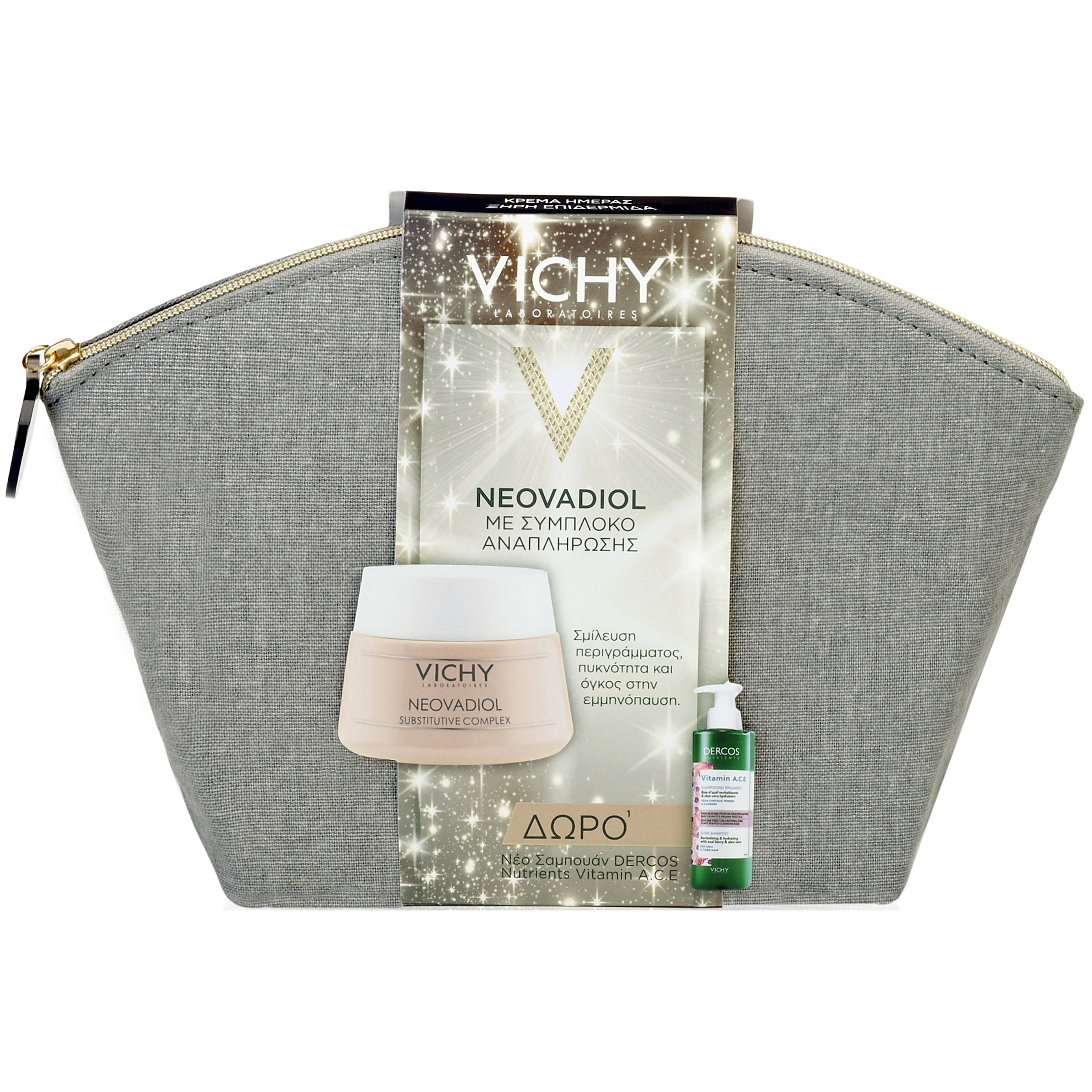 Vichy Πακέτο Προσφοράς Neovadiol Ξηρές Επιδερμίδες 50ml & Δώρο Dercos Nutrients Vitamin A.C.E Ενυδατικό Σαμπουάν Λάμψης 100ml