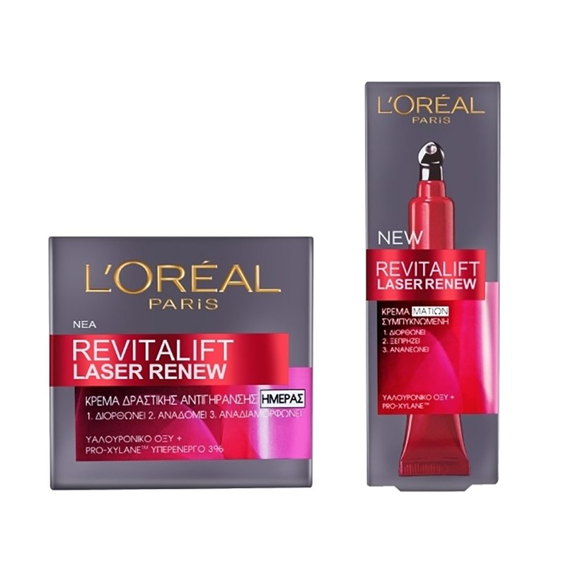L’oreal Paris Πακέτο Προσφοράς Revitalift Laser Renew Anti-Ageing Day Cream 50ml & Revitalift Renew Anti-Ageing Eye Cream 15ml