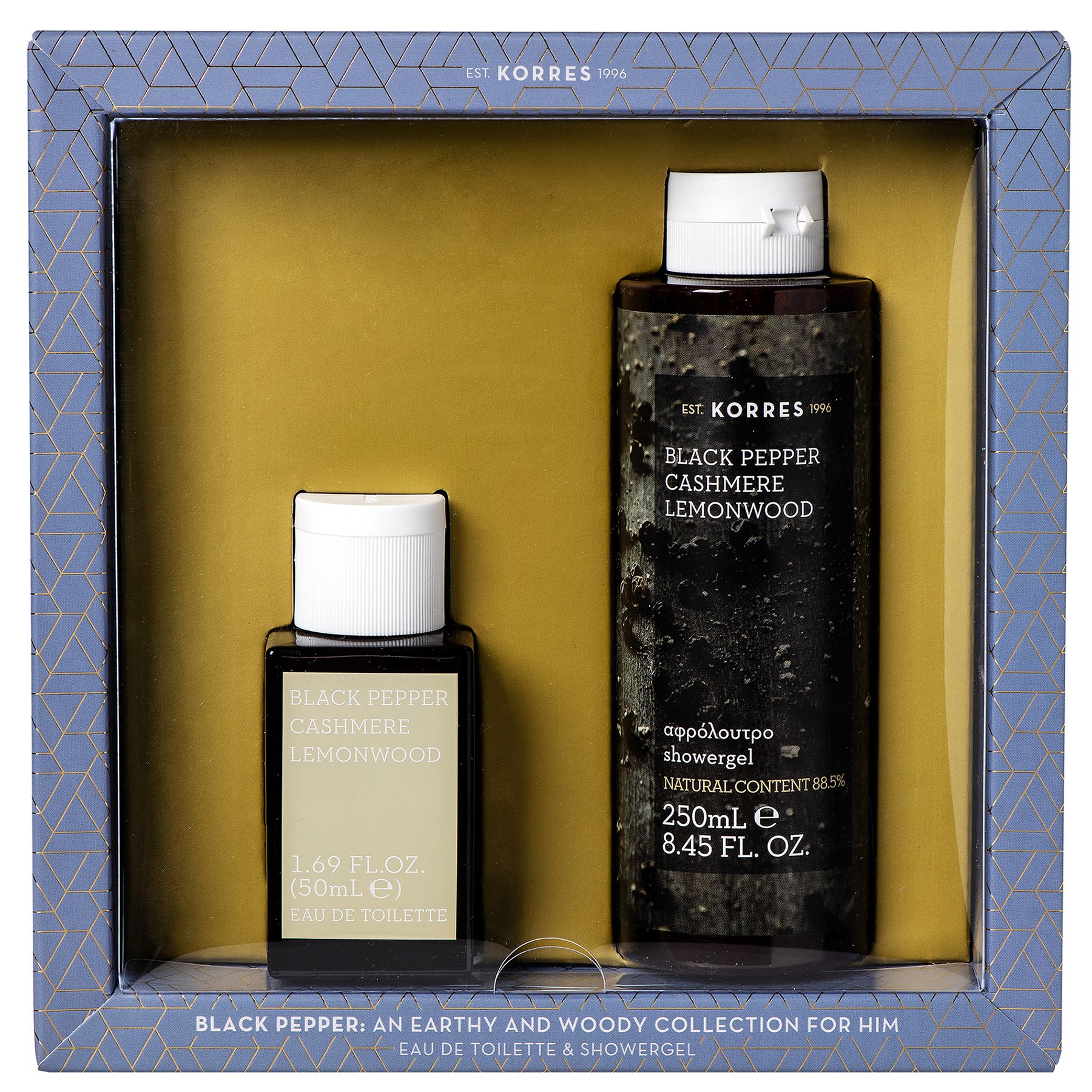 Korres Πακέτο Προσφοράς Black Pepper,Cashmere,Lemonwood Eau De Toilette 50ml & Δώρο Showergel 250ml