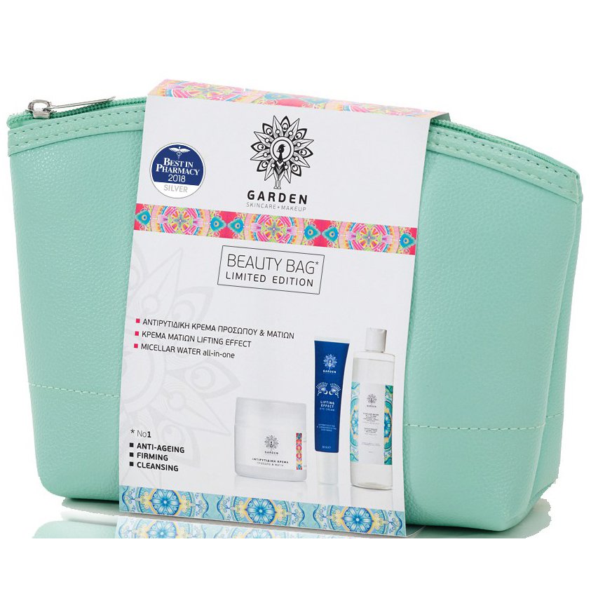 Garden of Panthenols Αντιρυτιδική Κρέμα Προσώπου & Ματιών 50ml, Lifting Effect Κρέμα Ματιών 30ml, Micellar Water 100ml & Νεσεσέρ