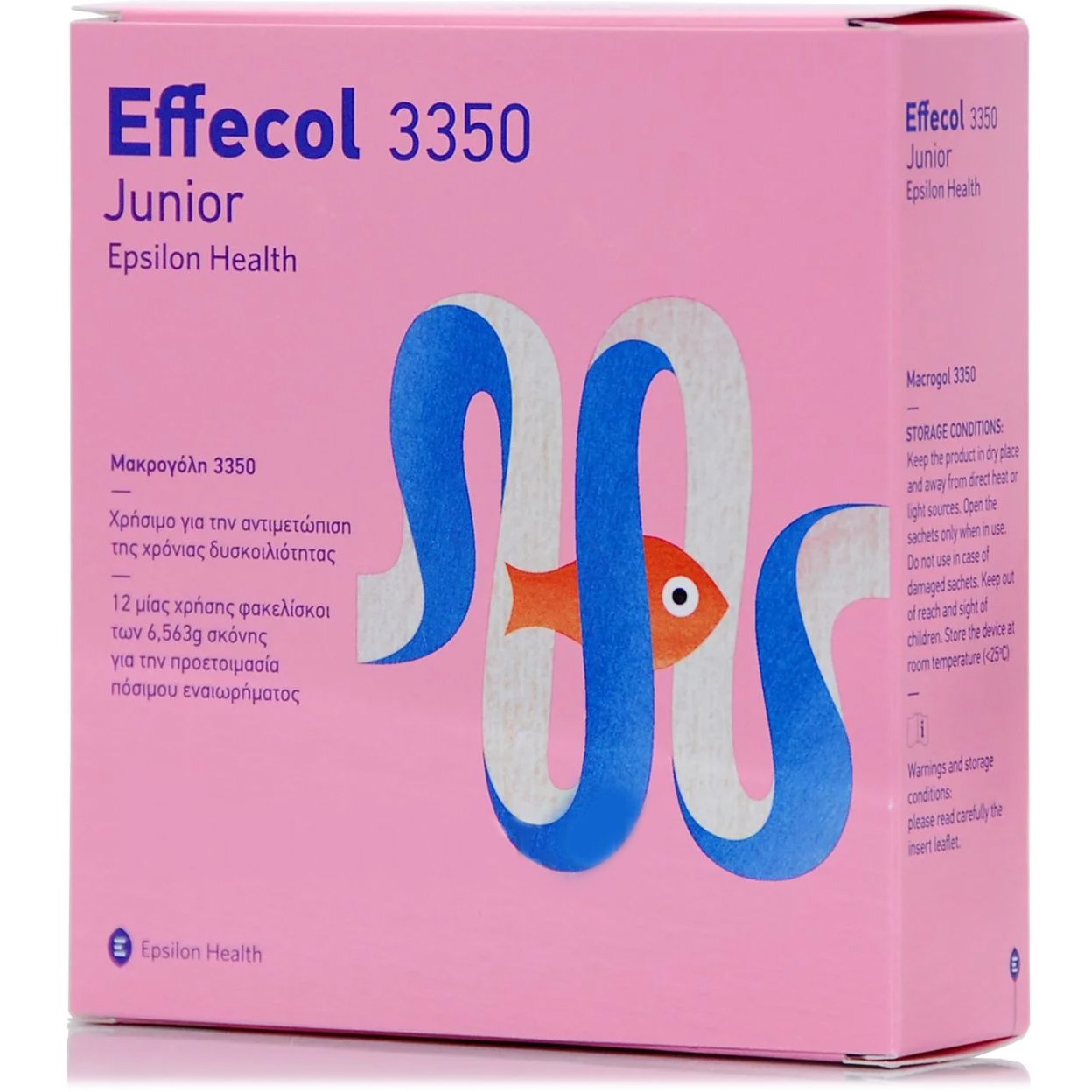 Epsilon Health Effecol Junior 3350 Παιδικό Ιατροτεχνολογικό Βοήθημα για την Αντιμετώπιση της Χρόνιας Δυσκοιλιότητας 12 Sachets