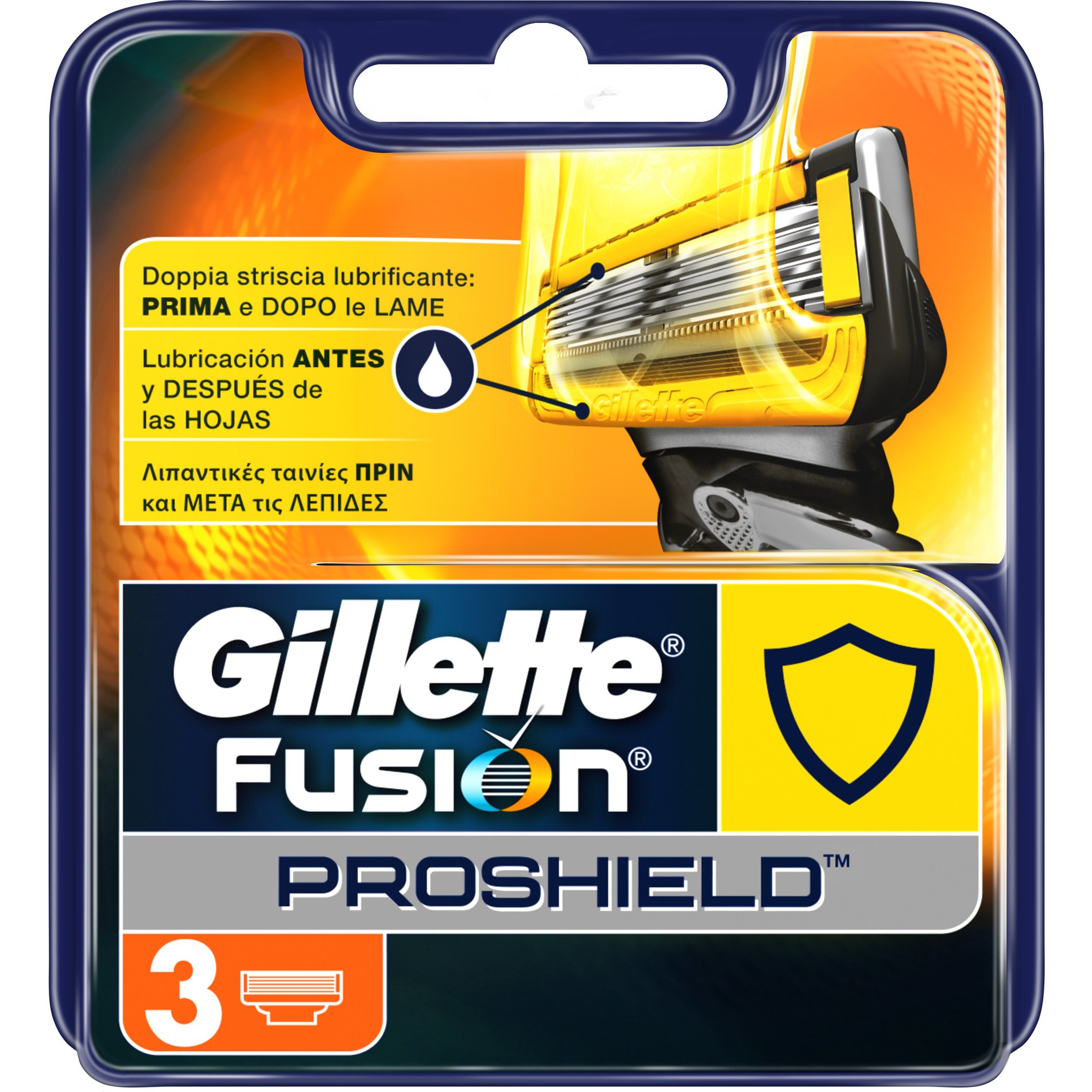 Gillette Fusion Proshield Ανταλλακτικές Κεφαλές 5 Λεπίδων 3 τεμάχια