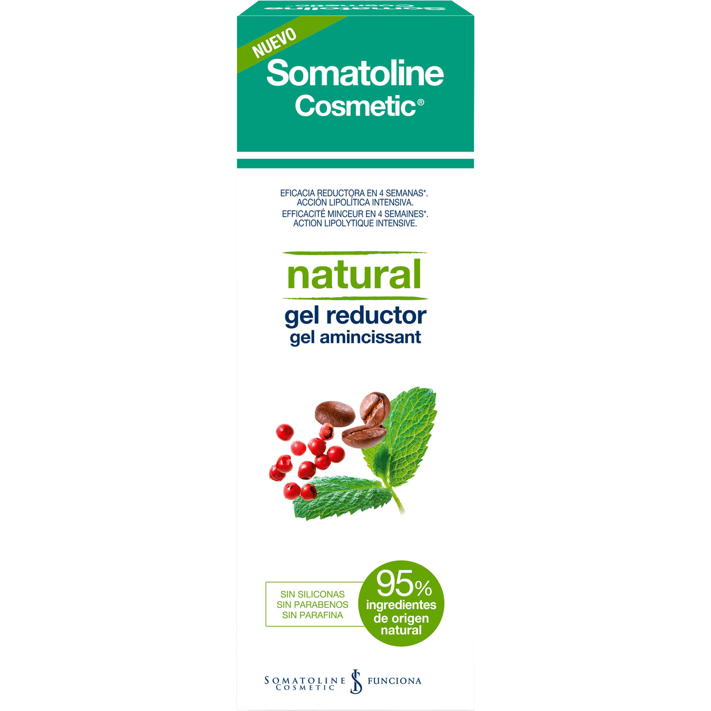 Somatoline Cosmetic Natural Slimming Gel Αδυνατίσματος, Αποτελεσματικότητα σε 4 Εβδομάδες Μείωσης του Συσσωρευμένου Πάχους 250ml