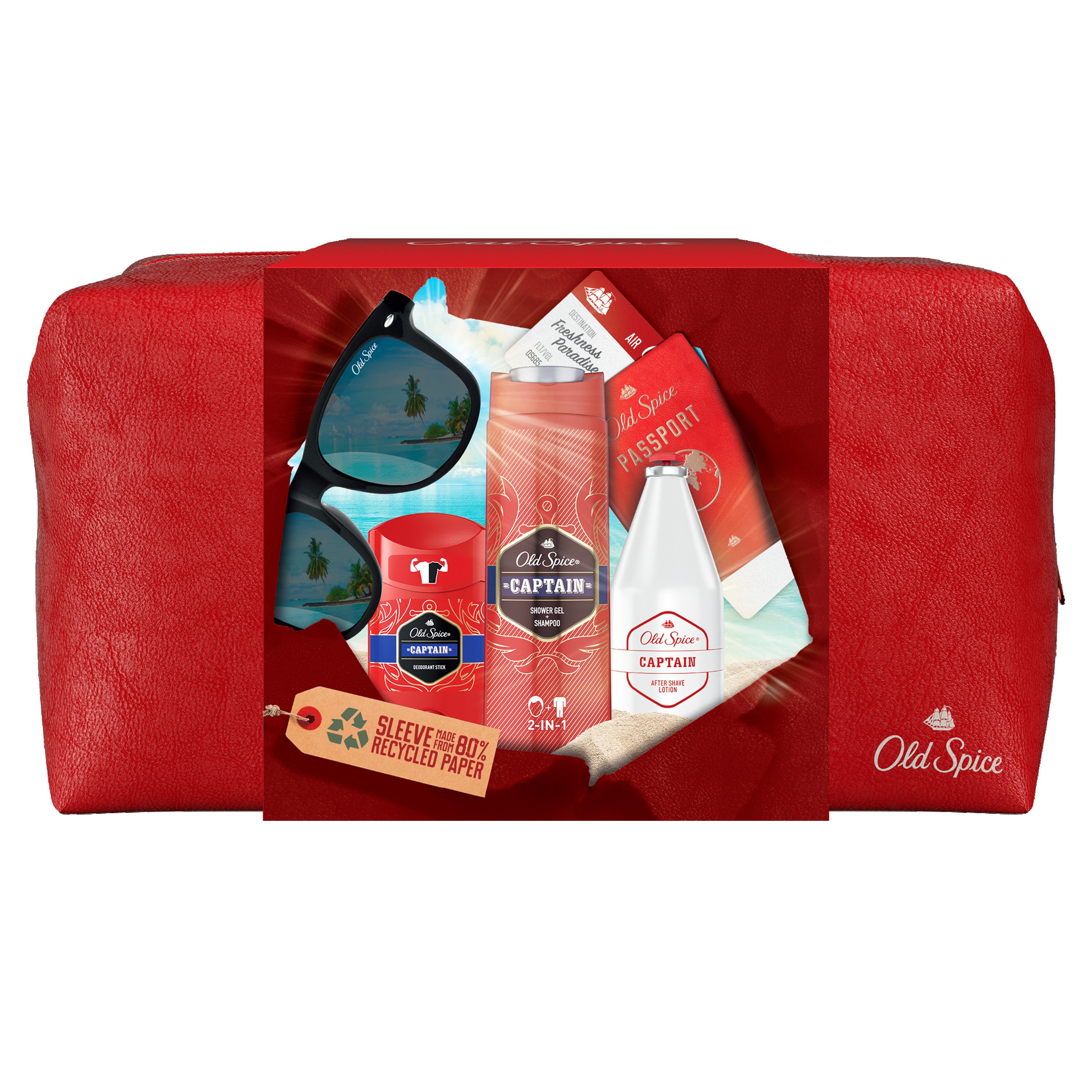 Old Spice Πακέτο Προσφοράς Captain Shower Gel 250ml & Captain After Shave Lotion 100ml & Captain Deodorant Stick 50ml