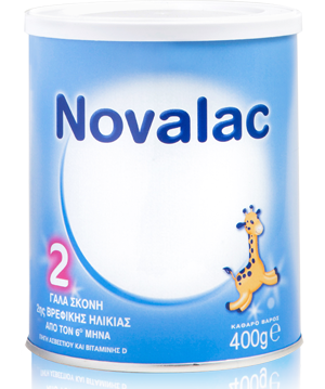 Novalac No 2 Γαλα Σκόνη 2ης Βρεφικής Ηλικίας Απο Τον 6ο Μήνα 400gr