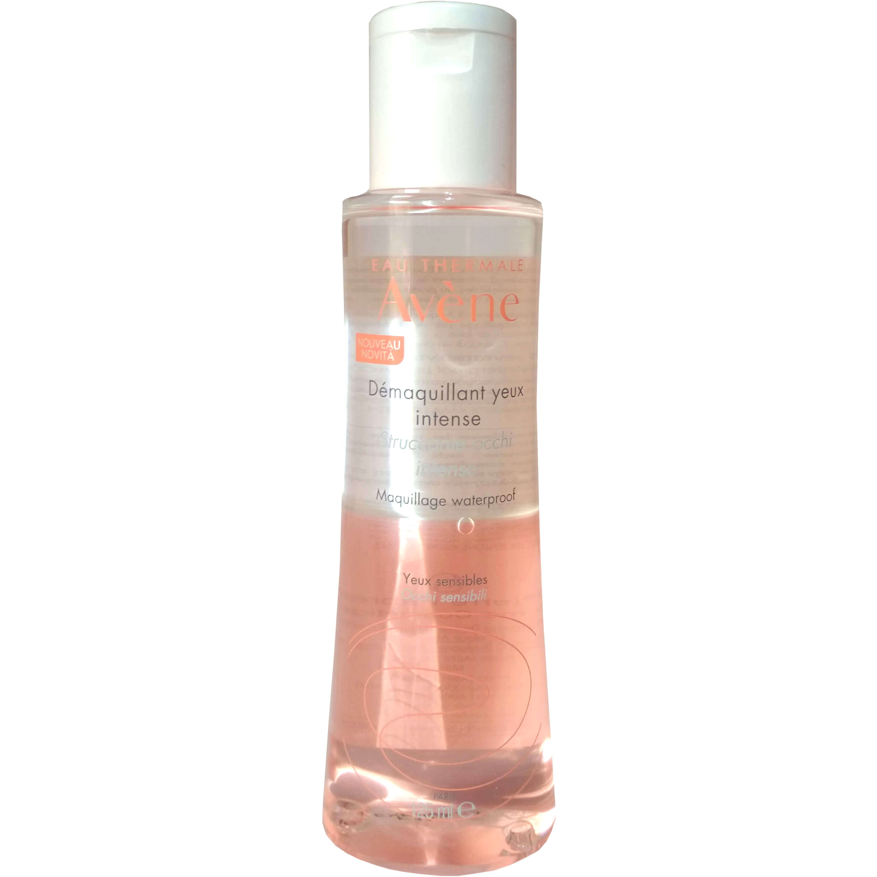 Avene Demaquillant Yeux Intense Waterproof Εντατικό Ντεμακιγιάζ Ματιών Διφασικής Σύνθεσης για Ευαίσθητη Επιδερμίδα 125ml