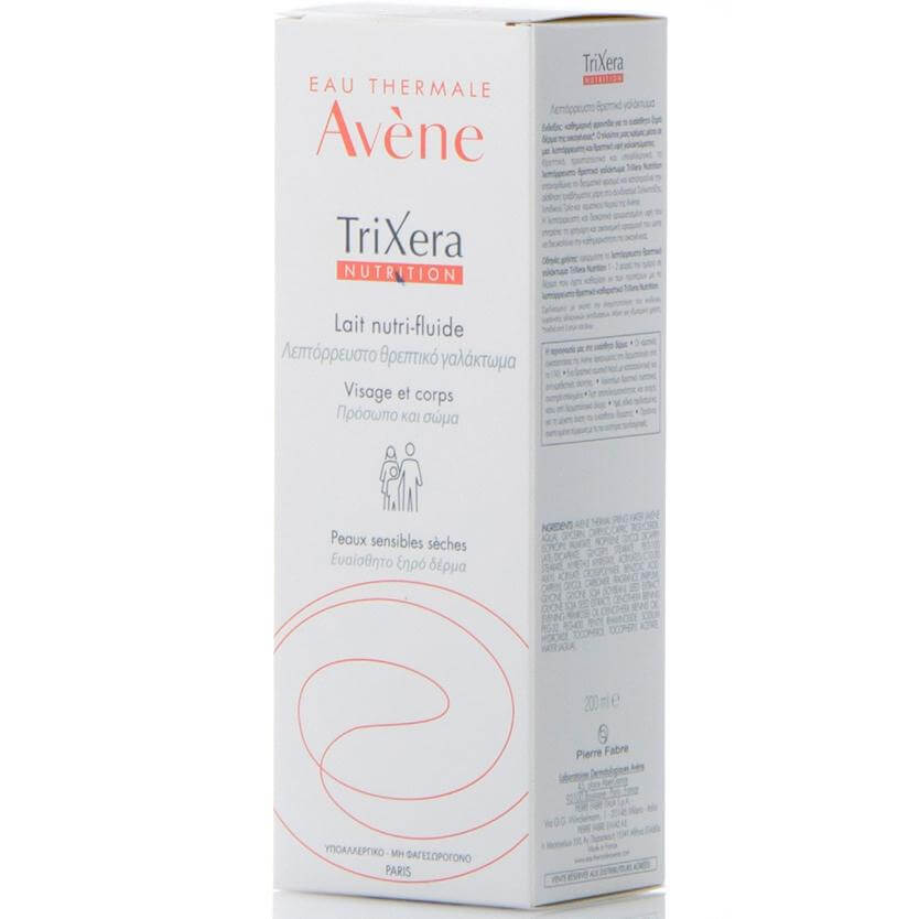 Avene Trixera Nutrition Lait Nutri-Fluide Λεπτόρρευστο Θρεπτικό Γαλάκτωμα για την Ενυδάτωση του Ευαίσθητου Ξηρού Δέρματος 200ml