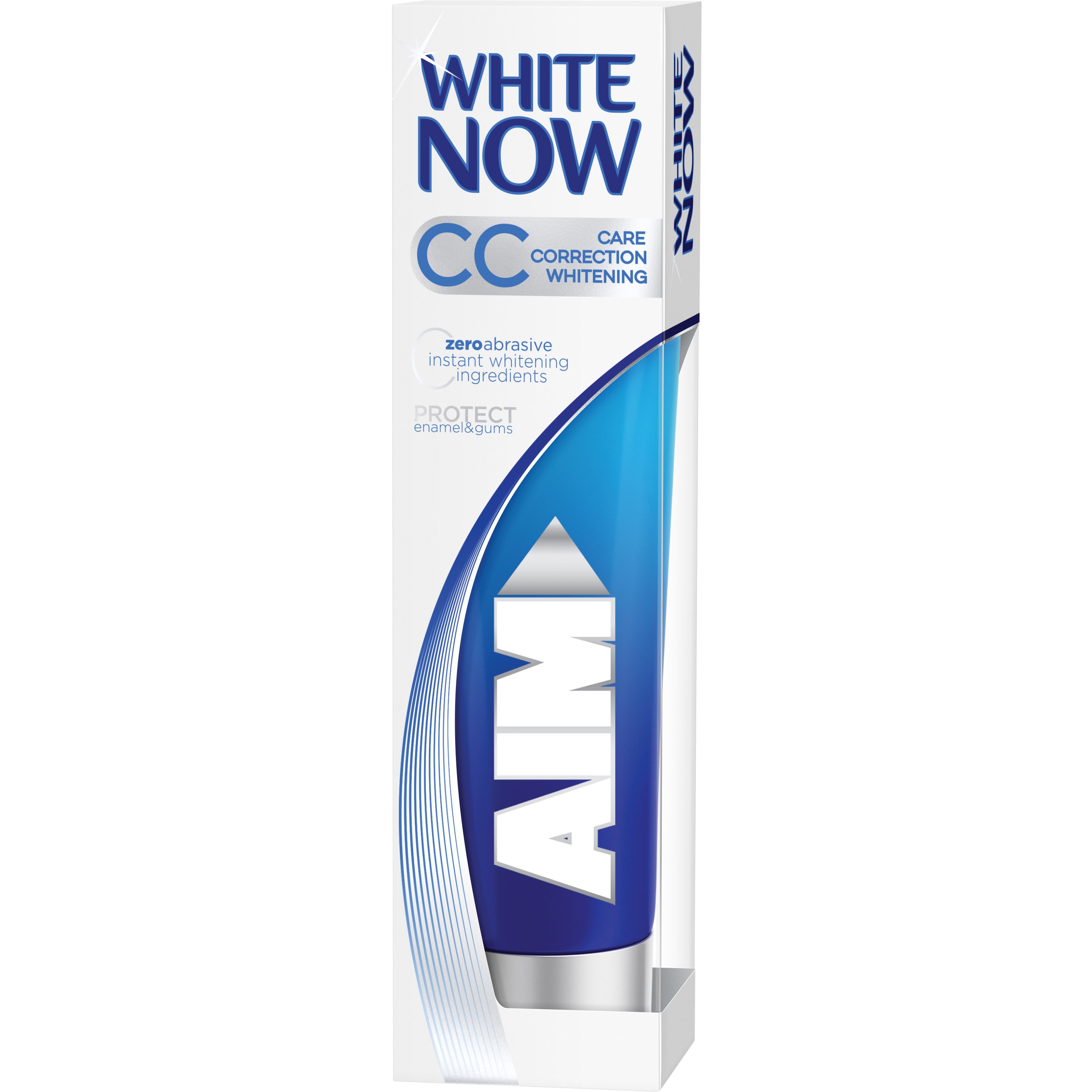 Aim White Now CC Οδοντόκρεμα με Συστατικό Μηδενικής Αποτριβής για Άμεση Λεύκανση,Προστατεύει Σμάλτο & Ούλα 75ml
