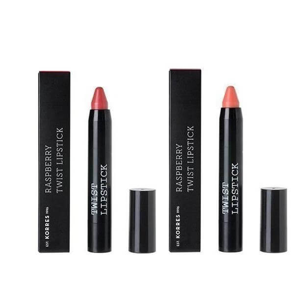 Korres Twist Lipstick Raspberry Μοναδική Κάλυψη, Χωρίς να Ξηραίνει τα Χείλη για Πλούσιο Χρώμα & Λάμψη 2.5gr – Luscious