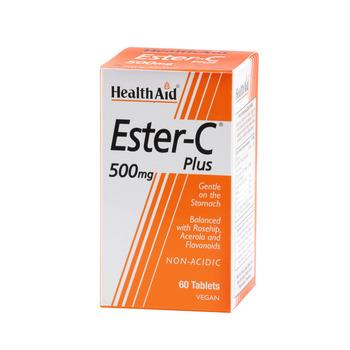 Health Aid Ester C Plus Φυσικά Βιοφλαβονοειδή Ασερόλα Ρουτίνη Και Κουερσετίνη 500mg
