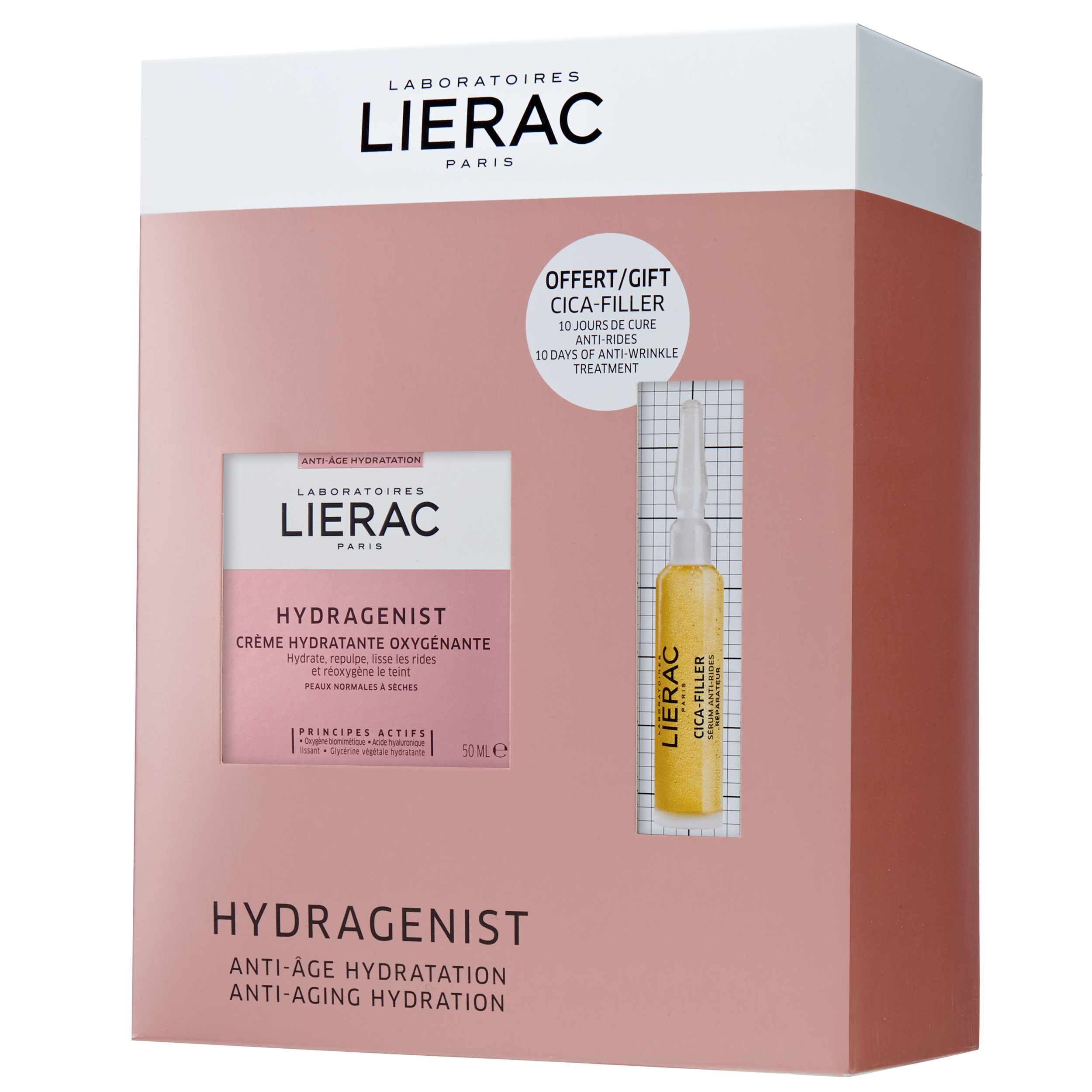 Lierac Promo Hydragenist Creme Normal to Dry Skin 50ml & Δώρο Cica-Filler Serum 10ml