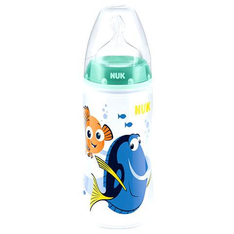 NUK First Choice Plus Disney Μπιμπερό Finding Dory Πόλυπροπυλενίου (ΡΡ) Θηλή Σιλικόνη 300ml – πράσινο
