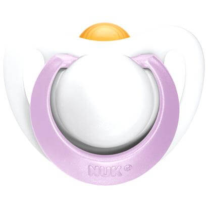 Nuk Genius Orthodontic Soother Πιπίλα Καουτσούκ με Κρίκο για Μικρόσωμα Νεογέννητα 0-2 Μηνών Χωρίς BPA – μωβ