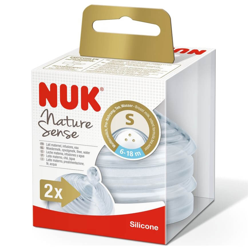 Nuk Nature Sense Θηλή Σιλικόνης Small 6-18 Μηνών 2 τεμάχια