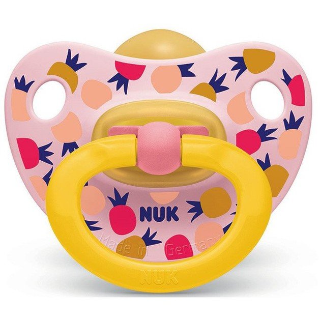 Nuk Classic Happy Kids Πιπίλα απο Καουτσούκ με Κρίκο Μέγεθος 2 (6-18) Μηνών 1τμχ