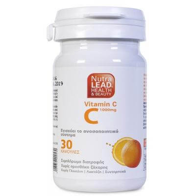 Nutralead Βιταμίνη C 1000mg – Πορτοκάλι 30 κάψουλες
