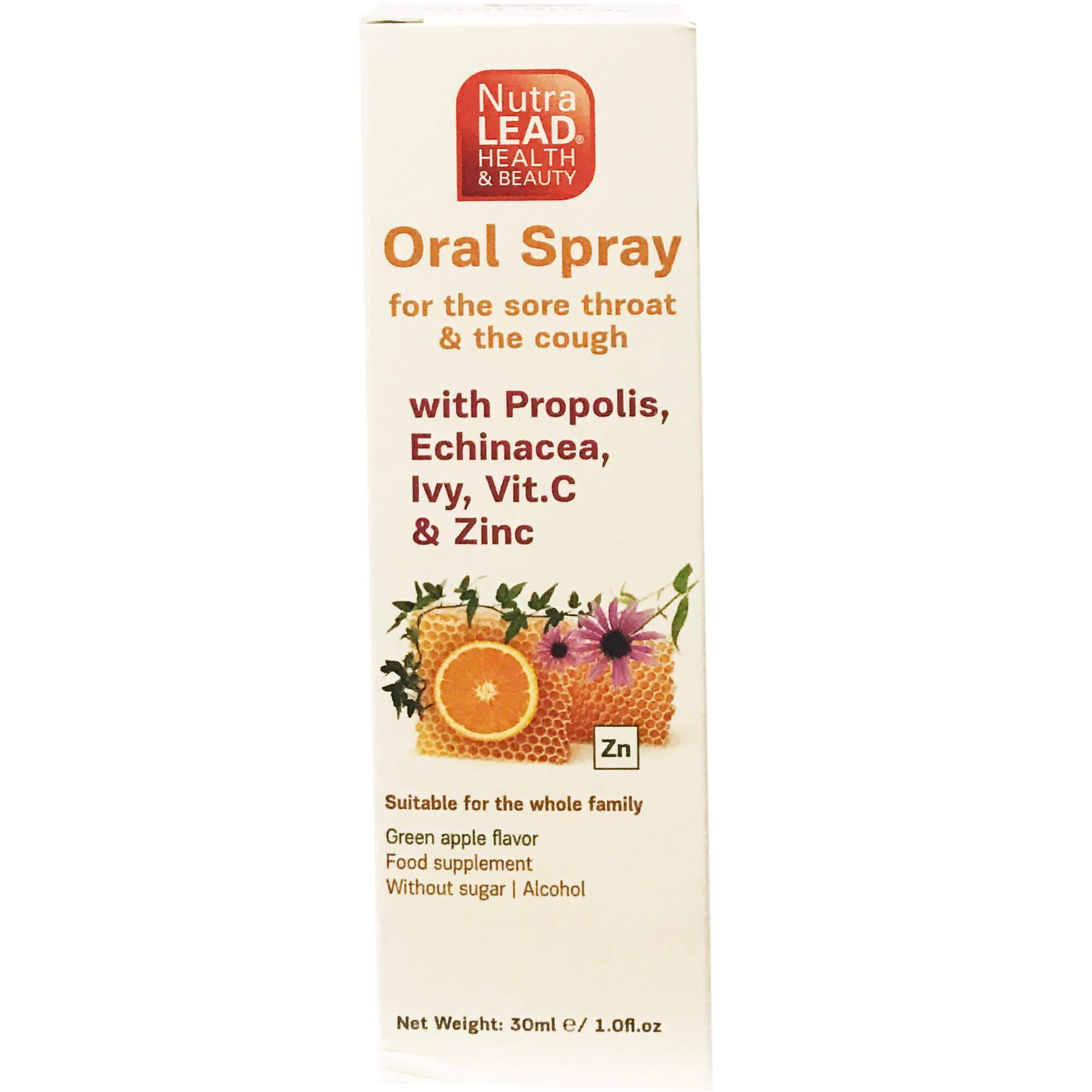 Nutralead Oral Spray Στοματικό Spray για τον Ερεθισμένο Λαιμό & το Βήχα 30ml