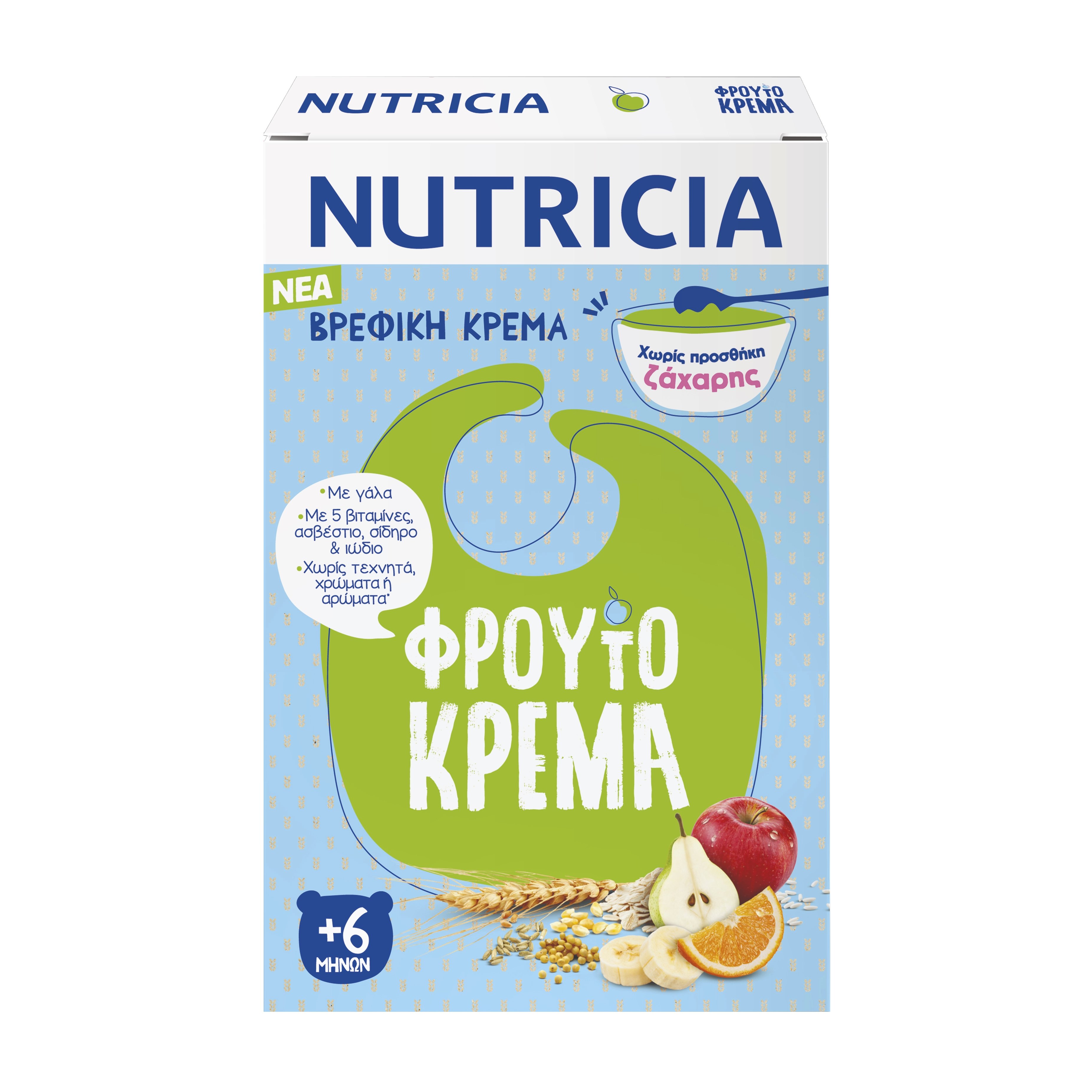 Nutricia Φρουτόκρεμα Βρεφική Κρέμα 6m+ 250gr