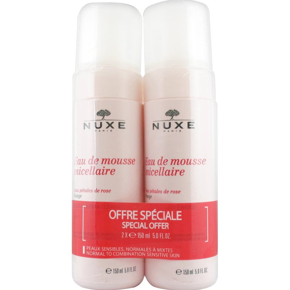 Nuxe Eau de Mousse Micellaire Αφρός Καθαρισμού Προσώπου 2x200ml 1+1 Δώρο