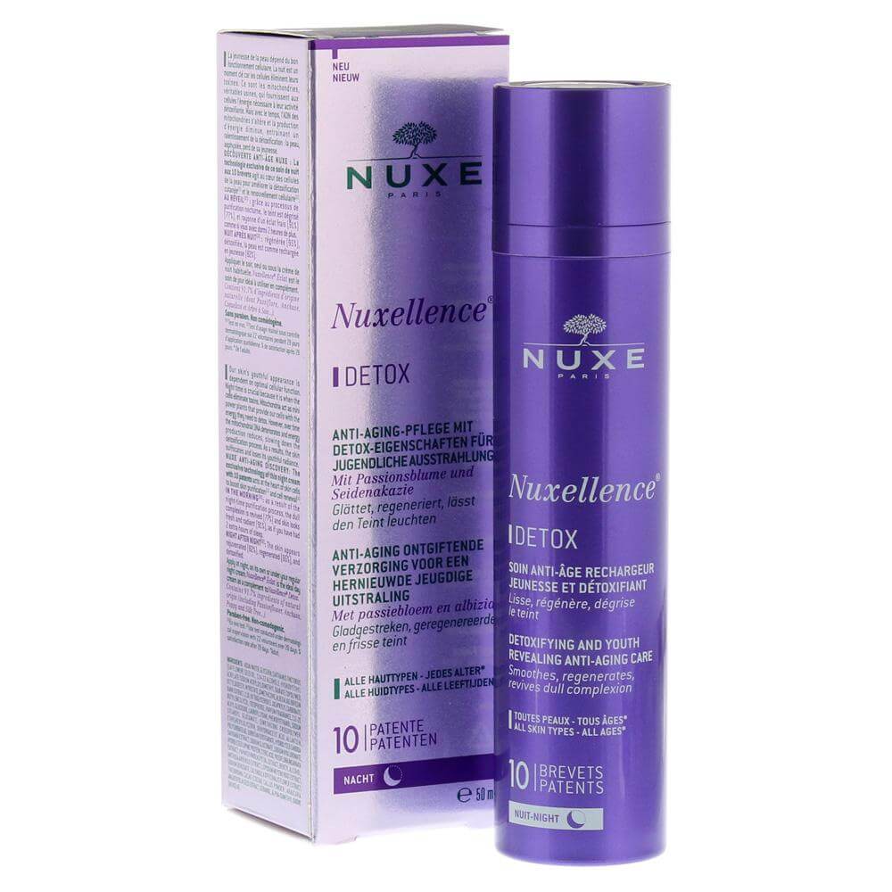 Nuxe Nuxellence Detox Αντιγηραντική Κρέμα-Ορός Νύχτας για Όλους τους Τύπους Επιδερμίδας 50ml