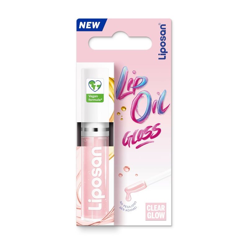 Liposan Lip Oil Gloss Clear Glow Ελαιώδες Gloss Χειλιών για Λάμψη & Αίσθηση Όγκου στα Χείλη 5.5ml
