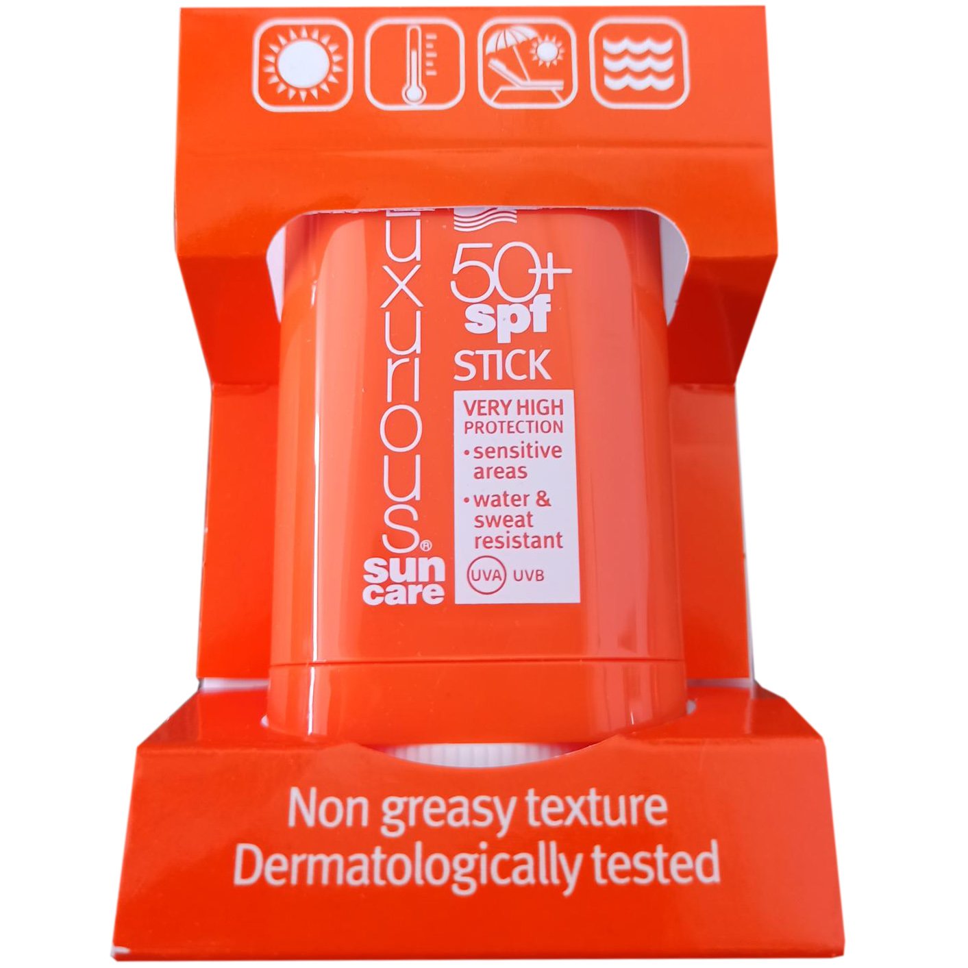 Luxurious Suncare Stick Spf50+ Stick Πολύ Υψηλής Αντηλιακής Προστασίας για τις Ευαίσθητες Ζώνες 16gr