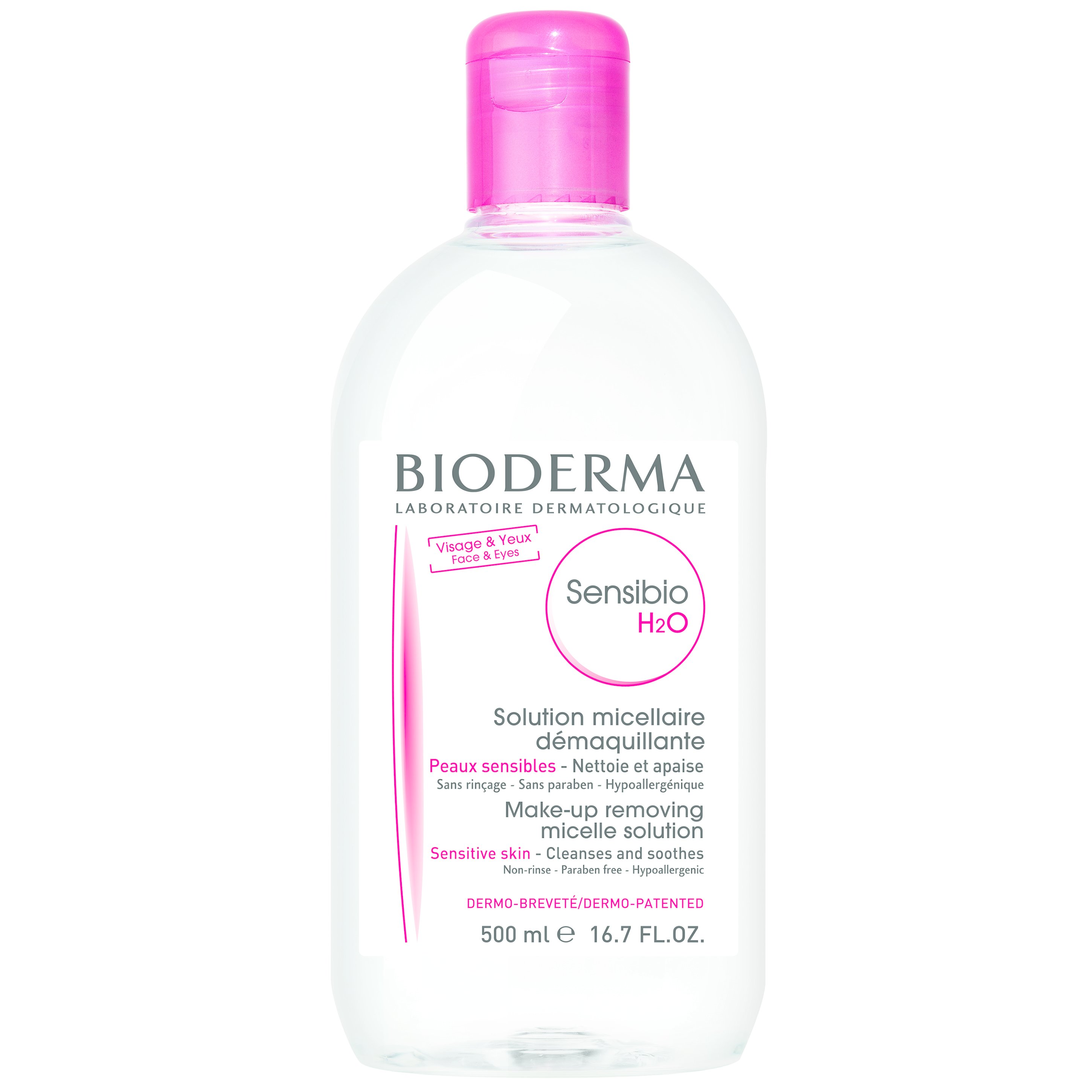Bioderma Sensibio H20 Ήπιο Διάλυμα Καθαρισμού & Ντεμακιγιάζ Προσώπου Ματιών 500ml