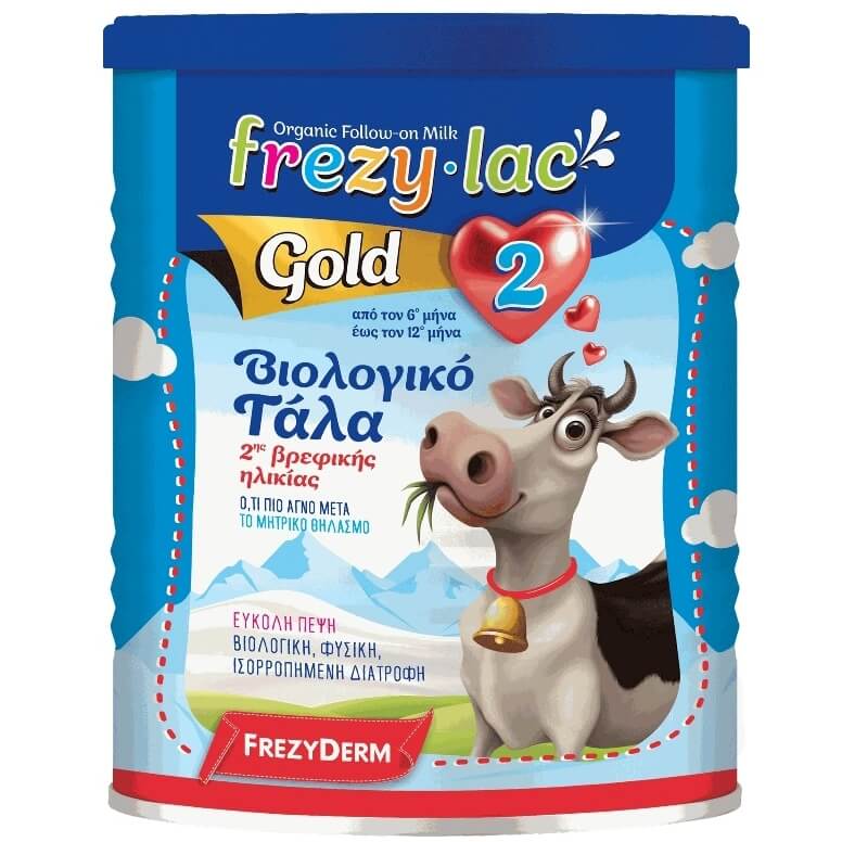 Frezyderm Frezylac Gold 2 Αγελαδινό Βιολογικό Γάλα 2ης Βρεφικής Ηλικίας από τον 6ο Έως τον 12ο Μήνα 400gr