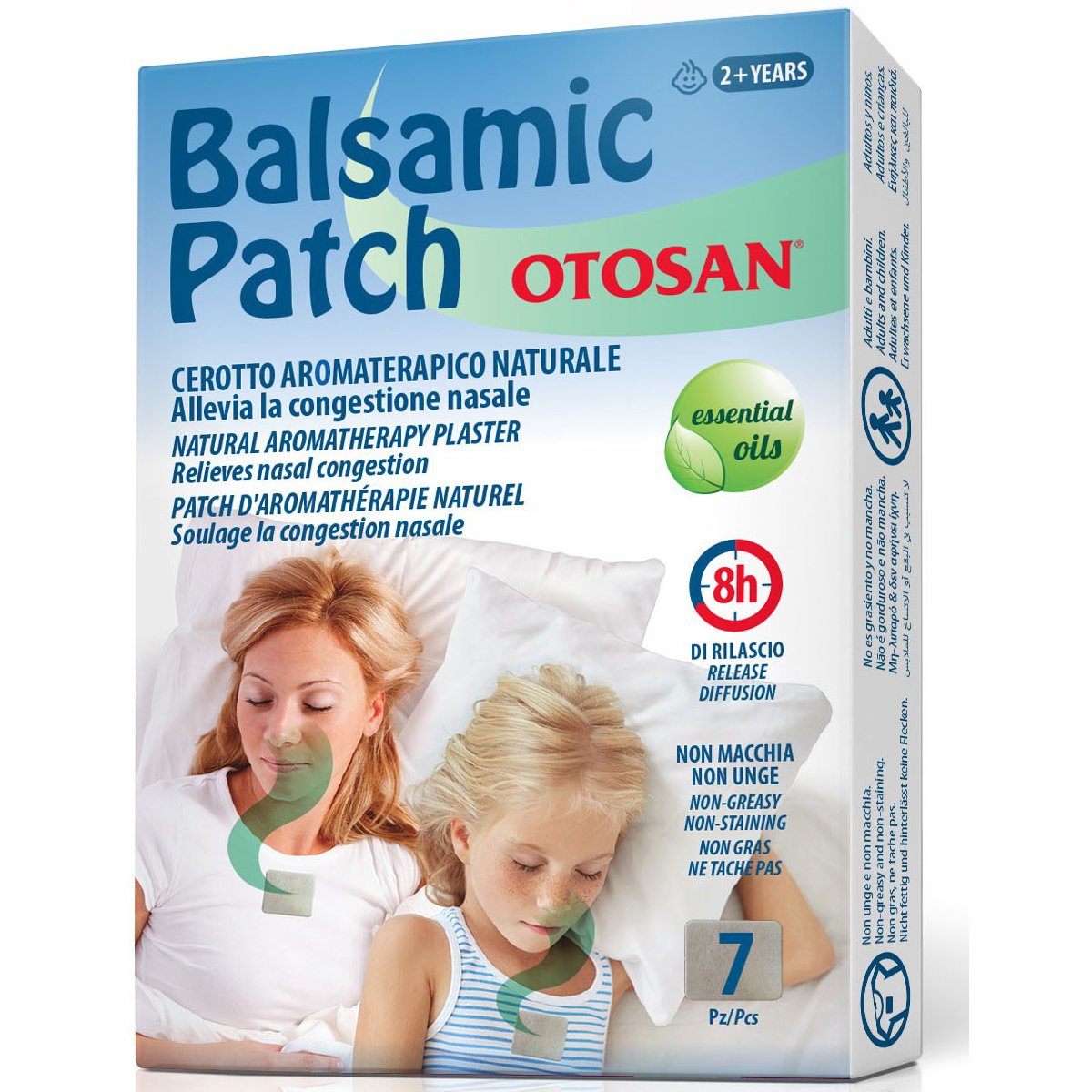 Otosan Balsamic Patch Φυσικό Επίθεμα Αρωματοθεραπείας, Καταπραΰνει από την Ρινική Συμφόρηση 7 Patches