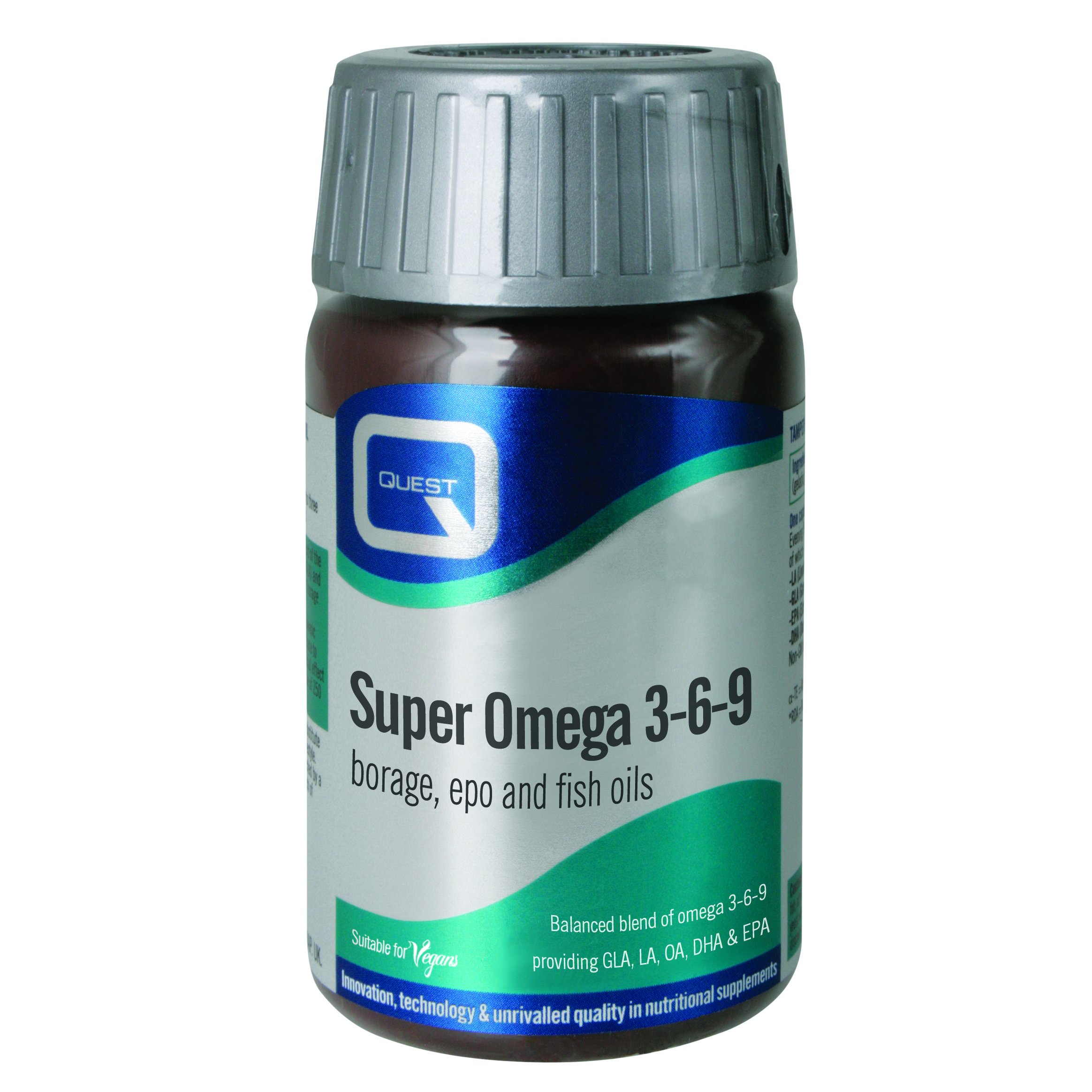 Quest Super Omega 3-6-9 Borage, Epo & Fish Oils Συμπλήρωμα Διατροφής που Συμβάλλει στη Φυσιολογική Λειτουργία της Καρδιάς – 90 tabs