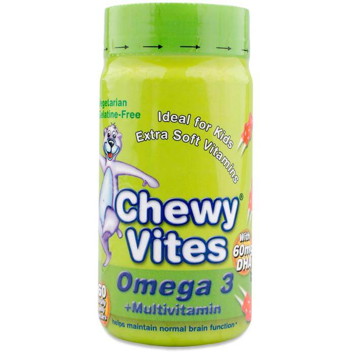 Chewy Vites Omega 3 Ζελεδάκια για Παιδιά, Γεύση & Ενέργεια στο Maximum 60Bears Chews 6212O