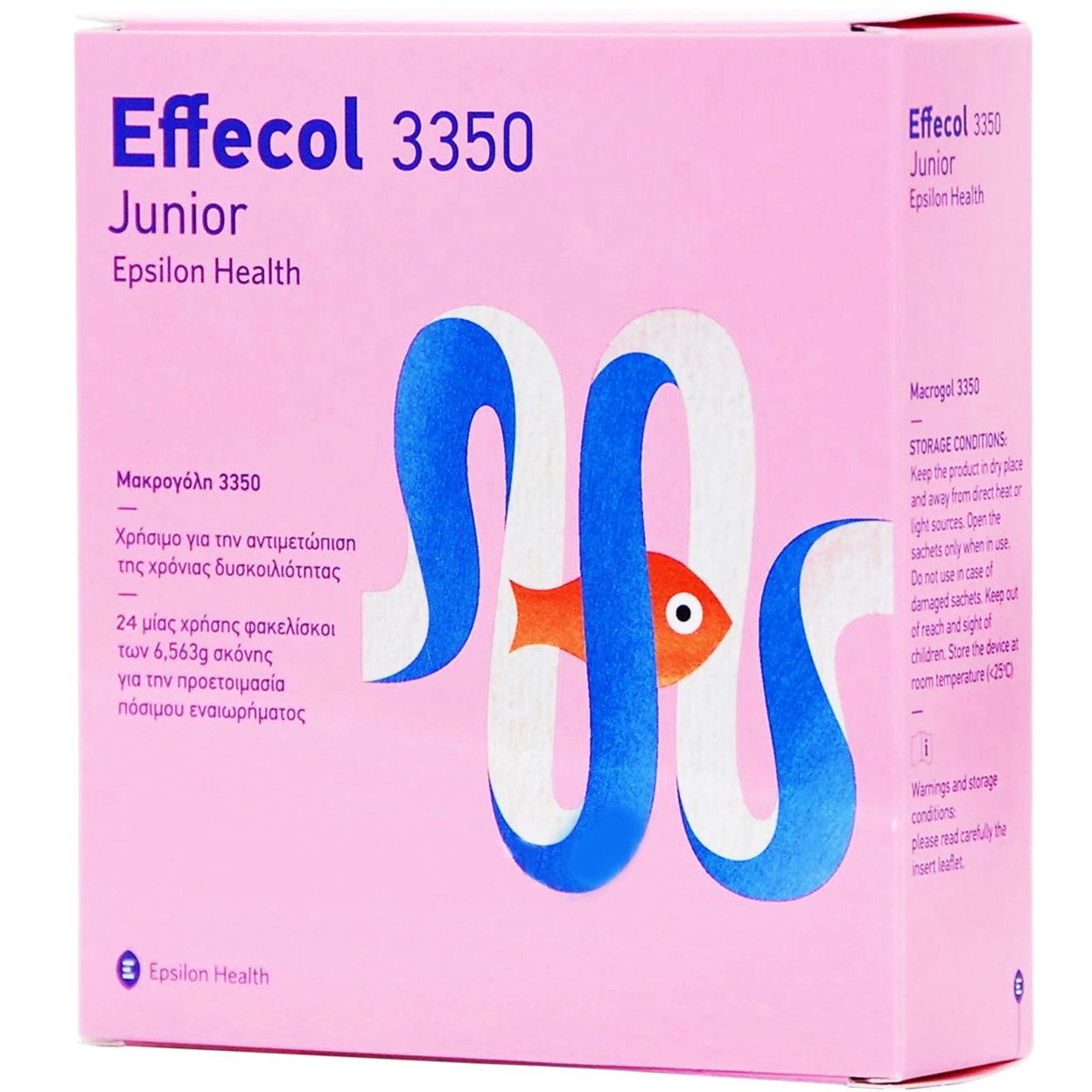Effecol Junior 3350 Παιδικό Ιατροτεχνολογικό Βοήθημα για την Αντιμετώπιση της Χρόνιας Δυσκοιλιότητας 24 Sachets