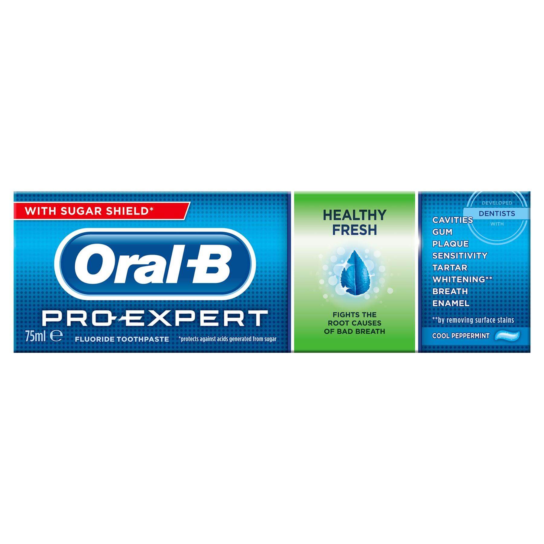 Oral-B Pro Expert Healthy Fresh Οδοντόκρεμα Προστασίας Ενάντια στην Πλάκα, Παρέχει Δροσερή Αναπνοή 75ml