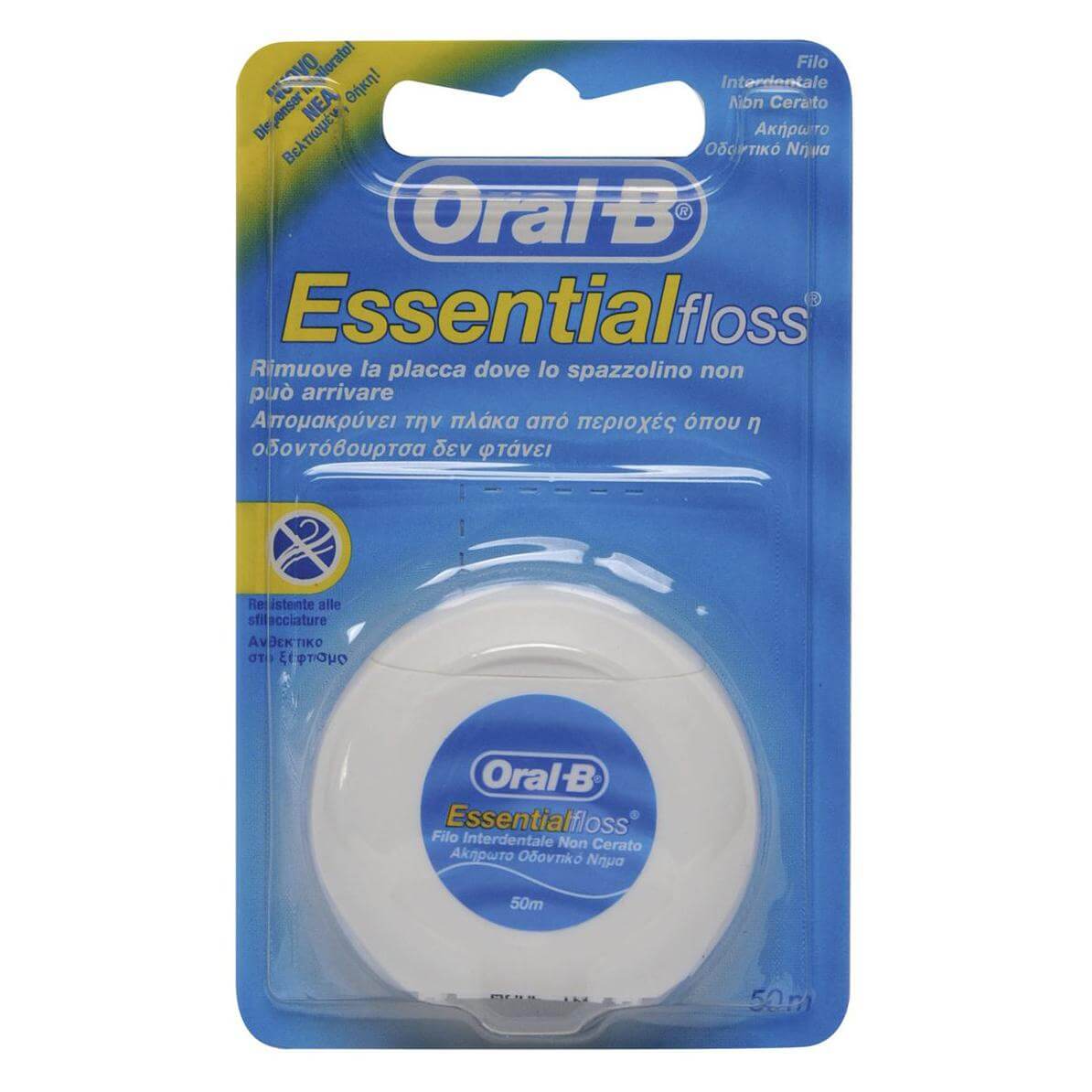 Oral-B Essential Floss Οδοντικό Νήμα Ακήρωτο 50m