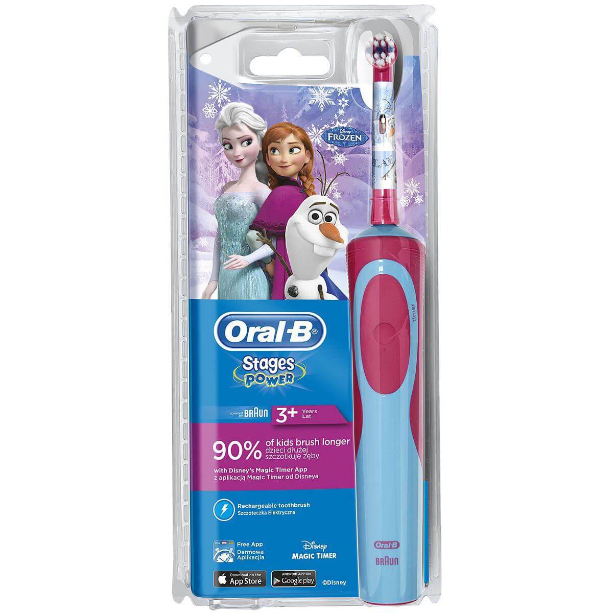 Oral-B Vitality Stages Frozen 3+ years Παιδική Ηλεκτρική Οδοντόβουρτσα