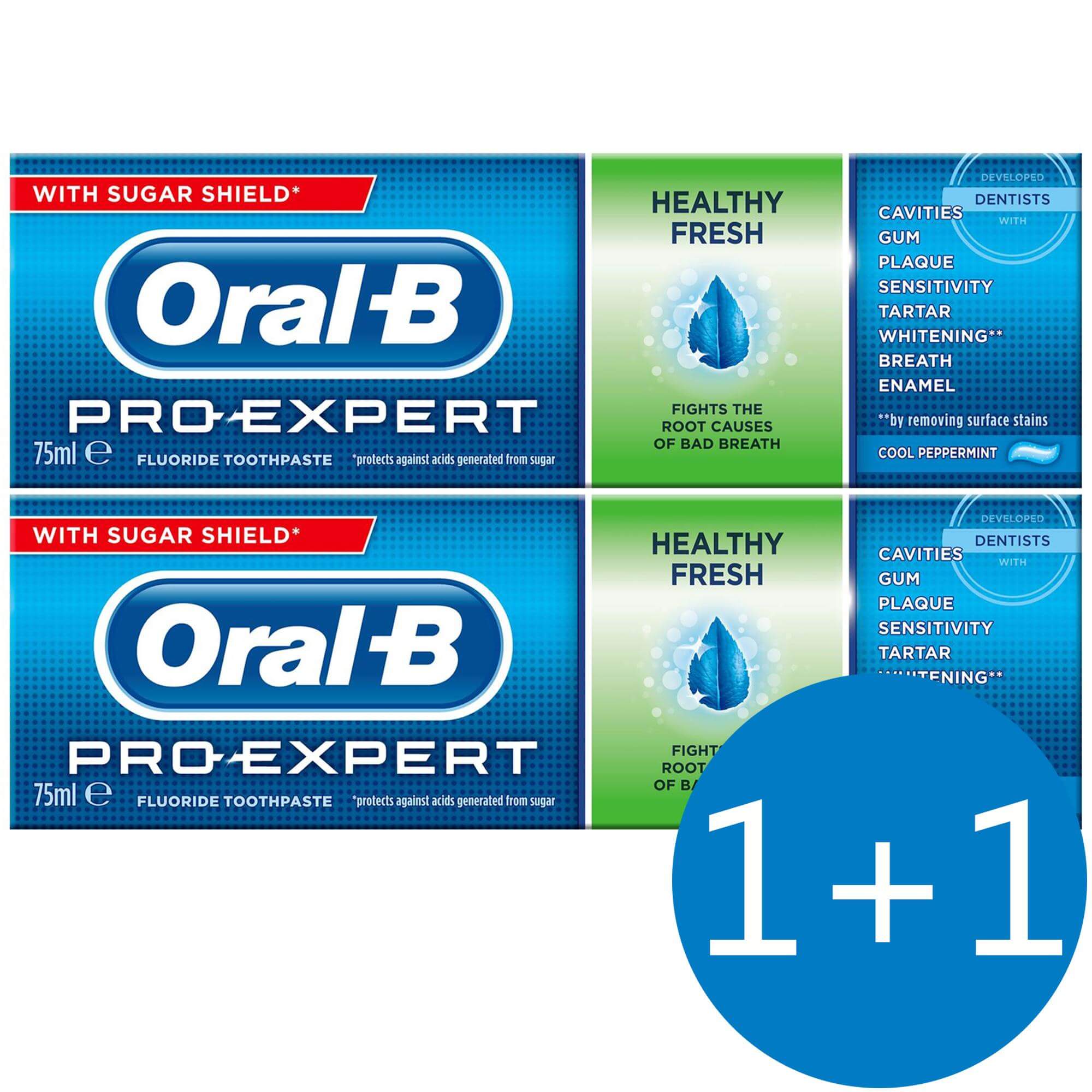 Oral B Πακέτο Προσφοράς Pro Expert Healthy Fresh 75ml 1+1 Δώρο