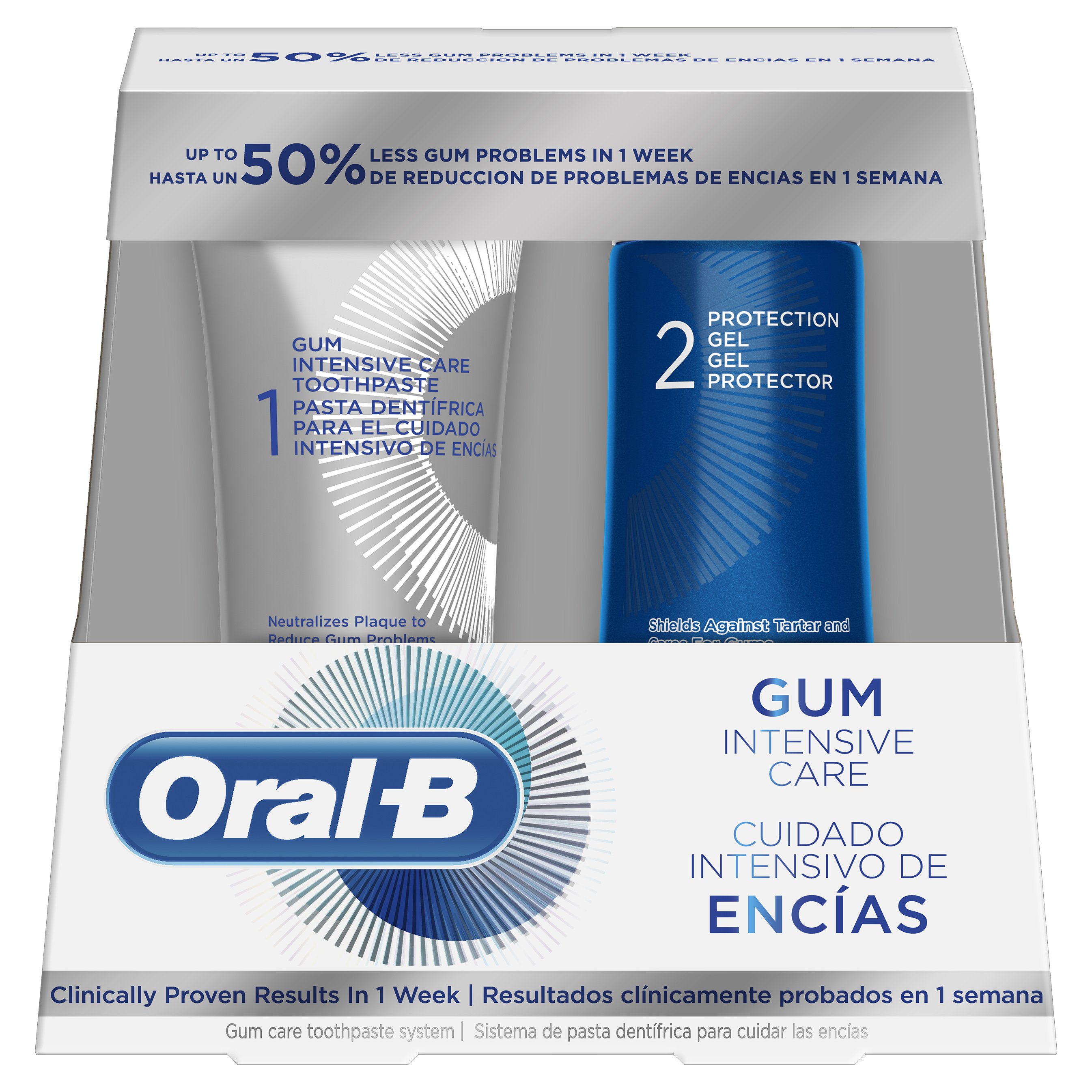 Oral-B Gum Intensive Care Ολοκληρωμένο Σύστημα Φροντίδας των Δοντιών, Ταχεία Δράση, Υγιή Ούλα 85+63ml