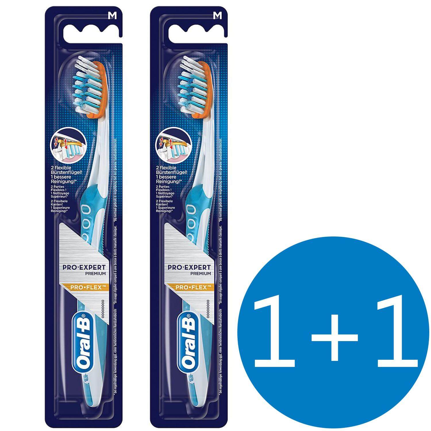 Oral B Πακέτο Προσφοράς Pro Expert Premium Pro-Flex 38 Οδοντόβουρτσα με Κεφαλή με Ελαστικές Πλευρές Medium 1+1 Δώρο