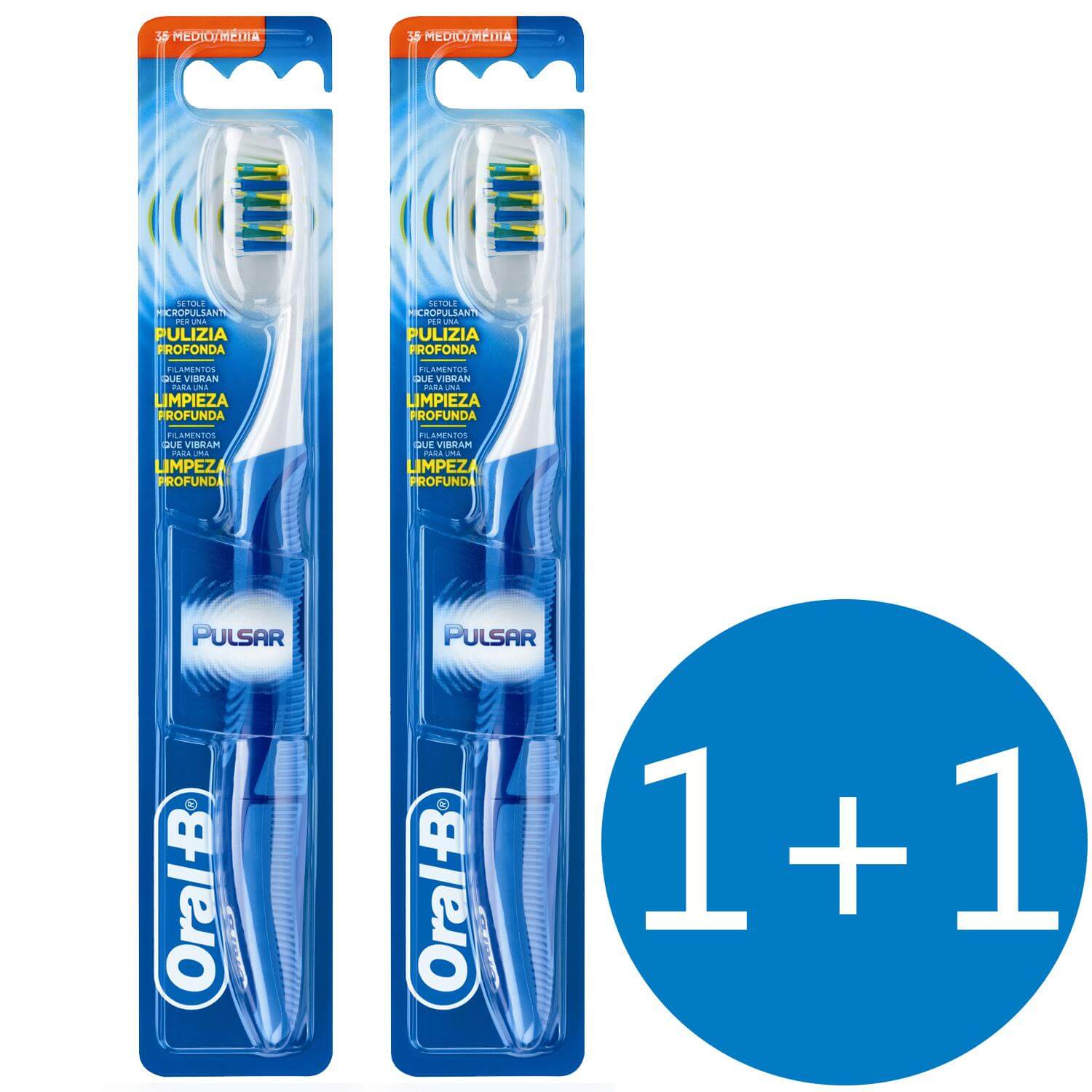 Oral-B Πακέτο Προσφοράς Pro-Expert Pulsar Οδοντόβουρτσα 35 Μέτρια 1+1 Δώρο