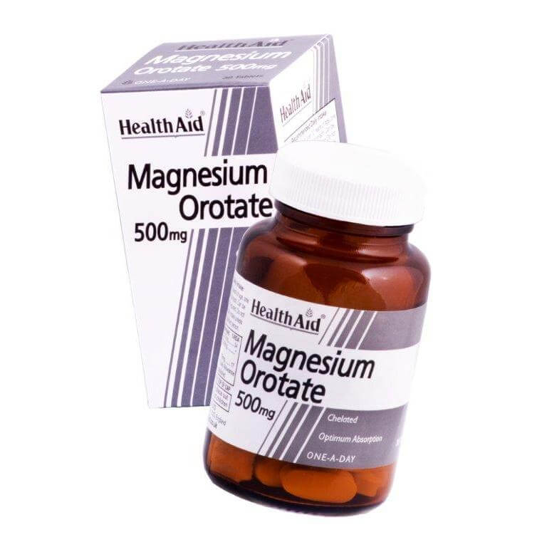 Health Aid Magnesium Orotate 500mg Χρήσιμο Στην Λειτουργία Του Καρδιαγγειακού Του Μυϊκού Και Του Νευρικού Συστήματος30 Ταμπλέτες