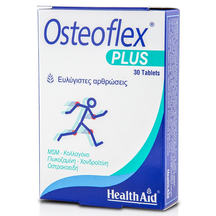 Health Aid Osteoflex Plus Γλυκοσαμίνη Χονδροϊτίνη MSM Κολλαγόνο 30 Ταμπλέτες