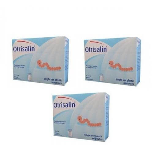3 x Otrisalin Πλαστικές Αμπούλες 18×5 Καθαρισμός Μύτης