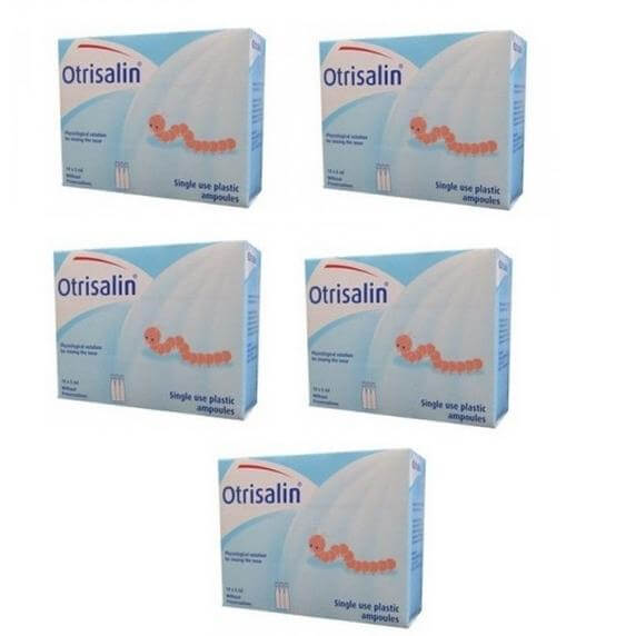 5 x Otrisalin Πλαστικές Αμπούλες 18x5ml Καθαρισμός Μύτης
