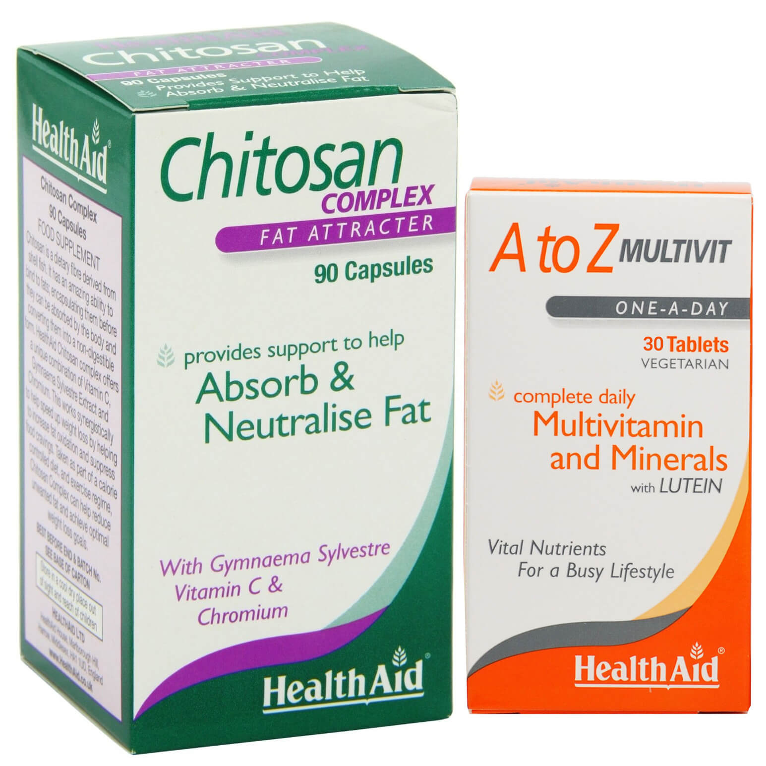 Health Aid Πακέτο Προσφοράς Chitosan Συμπλήρωμα Διατροφής για τη Δέσμευση των Λιπών 90Tabs & Δώρο A to Z Multivitamin 30Tabs