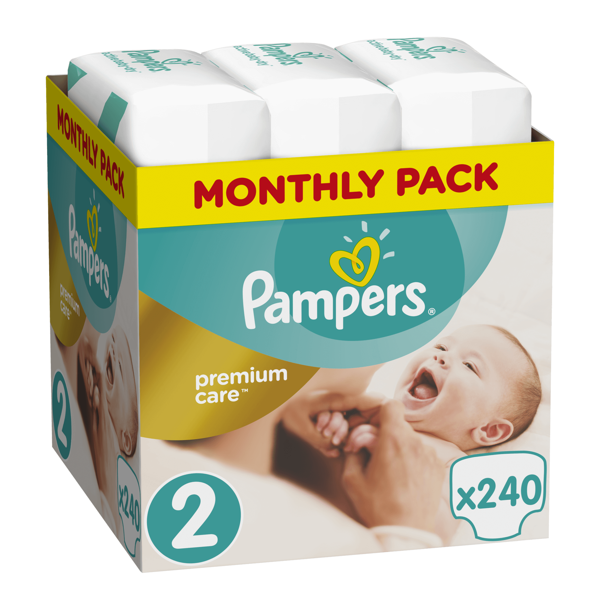 Pampers Premium Care Monthly Pack No2 (4-8kg) 240 πάνες