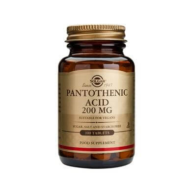 Solgar Pantothenic Acid (B5) tablets – 550mg/50 caps
