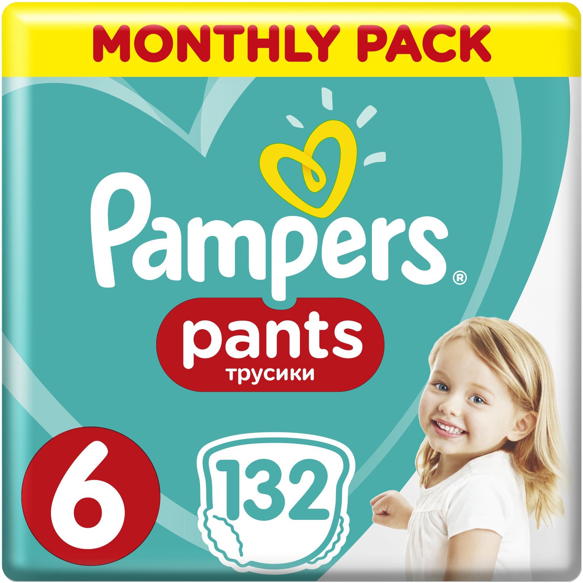 Pampers Pants Montly Pack No6 (15+kg) 132 πάνες