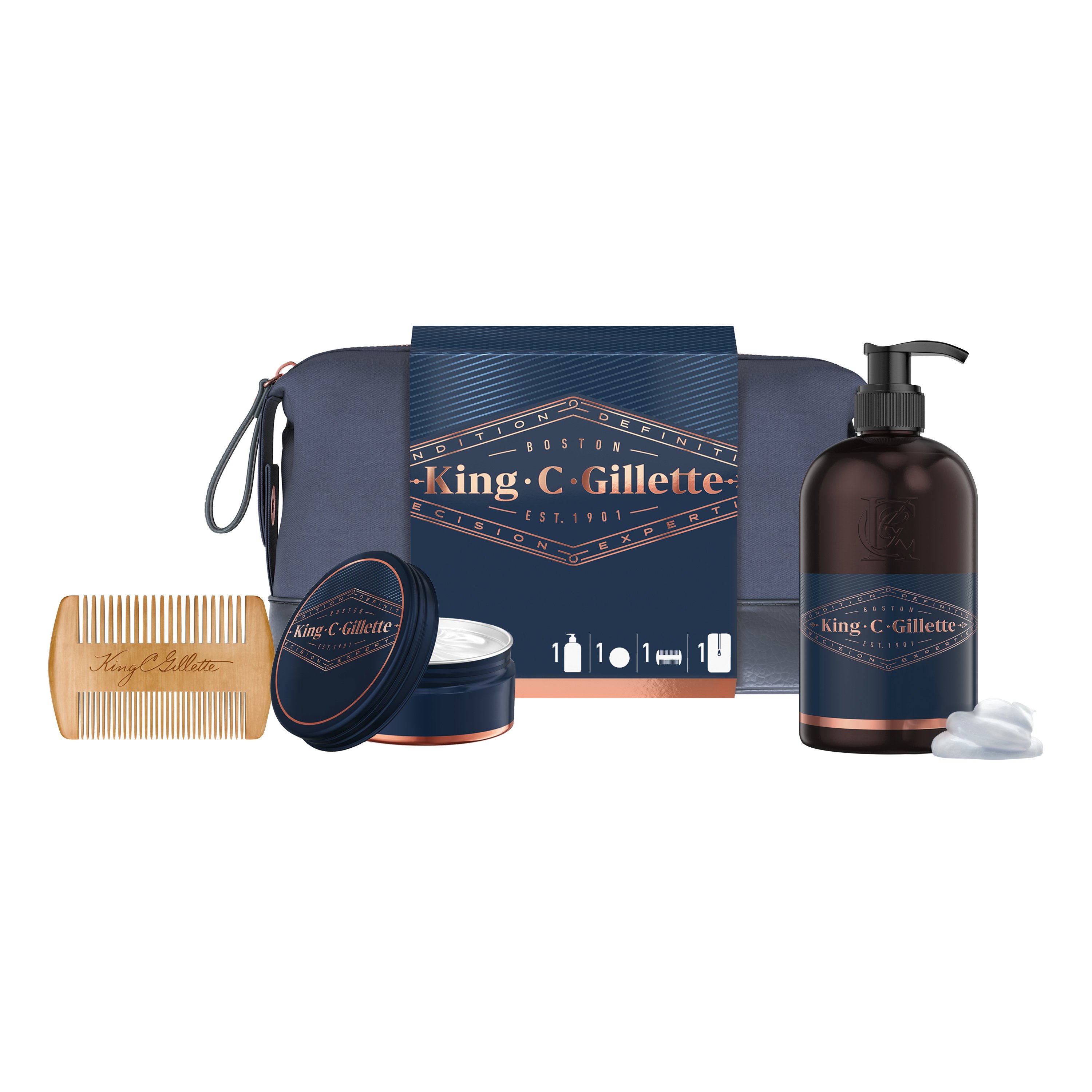 Gillette King C Beard Essential Bag Σετ Περιποίησης για τα Γένια
